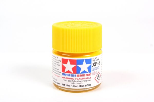 Acrylic Mini XF-3 Flat Yellow 10Ml Bottle TAM81703