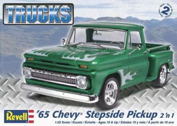 Revell 1/25 Scale 1965 Chevy Stepside Pickup Truck 2’n1 RMX857210