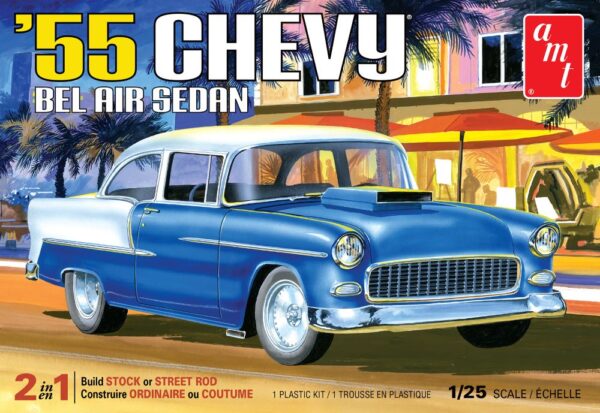 AMT 1/25 Scale 1955 Chevy Bel Air Sedan Car AMT1119